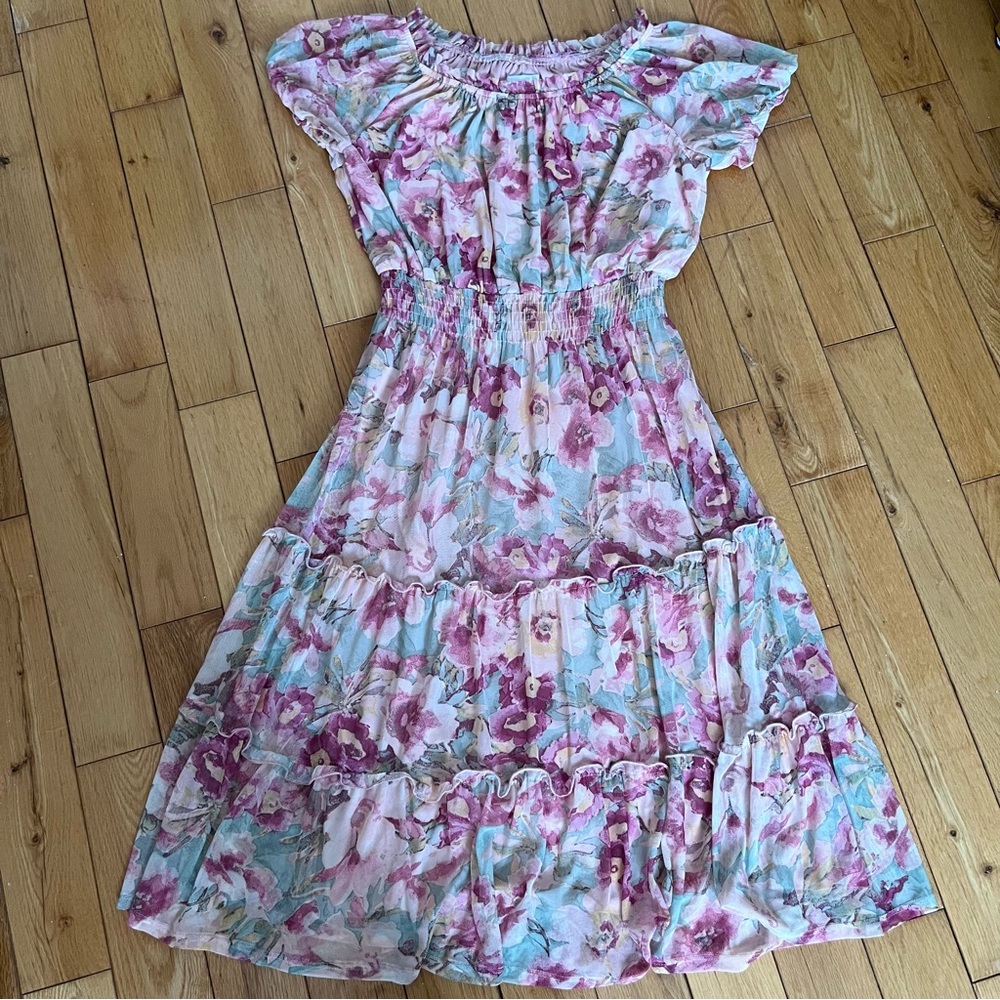 Kate Lily Pink Floral Dress
